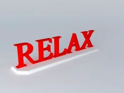 RELAX sign Free 3D model