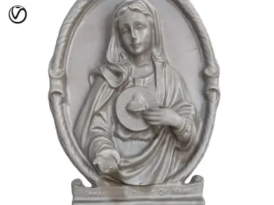 Holy Mary Inscription 3D model purchase