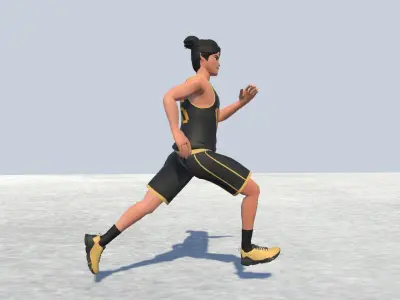 Sports Guy -Basket ball - Volley-Ball Low-poly 3D model