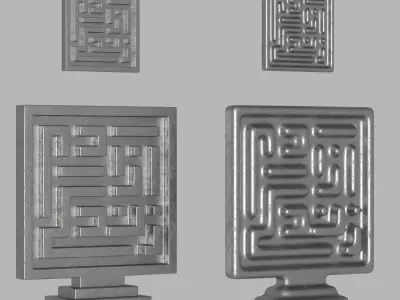 woman life freedom necklace plaque and table decoration 3D print model