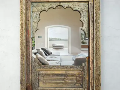 Antique Rajasthan Balcony Mirror 3D model