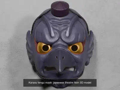 Set of 7 Noh masks collection 1