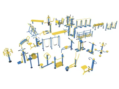 Outdoor Fitness Collection 3D model purchase