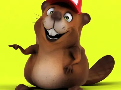 Fun beaver 3D model