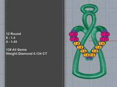 Angel Heart Pendant  3D print model