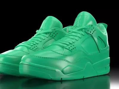 Air Jordan 4 with sole bottom  3D print model