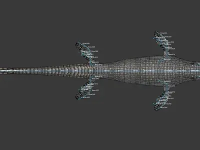Mosasaurus Low-poly 3D model