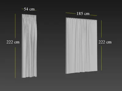 Marvelous Designer and 3DS Max Curtains03 Bigger 3D model