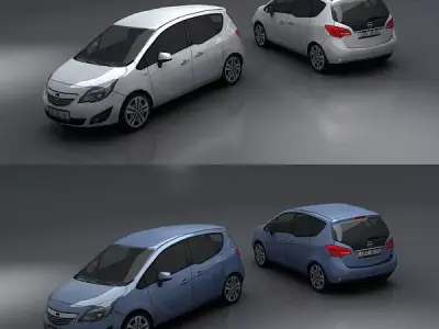 Opel Meriva Low-poly 3D model