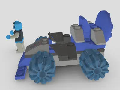 Gypsy Moth from Lego Racers 1999 game Free low-poly 3D model