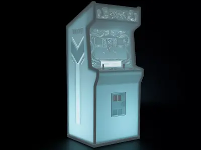 Double Dragon Arcade Cabinet with Lithophane 3D print model
