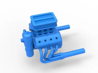 Engine V8 for Sprint car Scale 1 to 25 3D print model
