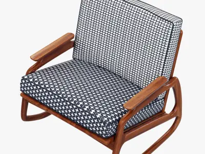 Baxter Ingrid Rocking Armchair 3D model