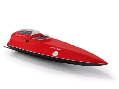 Red Speed Boat 3D model
