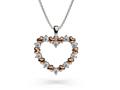 HEART PENDANT LOVE SIGN - Diamond  Valentines Day Gift 3D print model