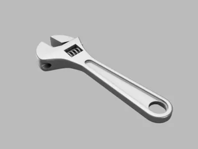 Adjustable Wrench Spanner 3D model