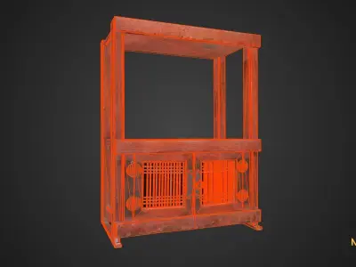 Wooden Armoire 3D model