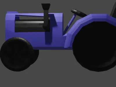 Tractor Low poly Tractor Farm tractor Low-poly 3D model