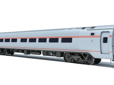 Passenger Train Car 3D 3D model