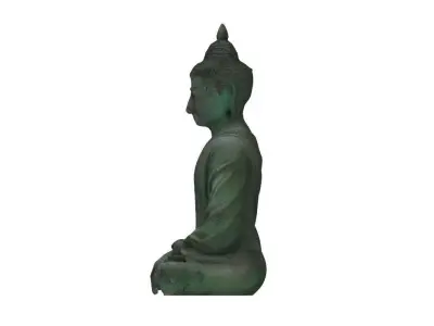 Bronze Buddha Low-poly 3D model