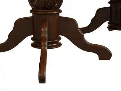 Wooden table with carvings 2000 3D model