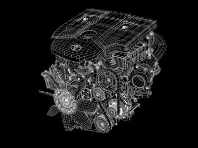 Toyoda Engine 3D model