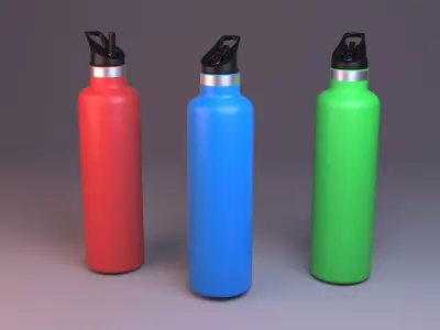 Sport Water Bottle Low-poly 3D model