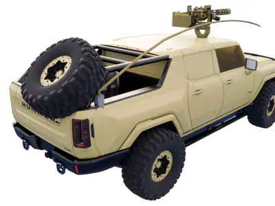 HUMMER EV COMBAT VEHICLE Low-poly 3D model