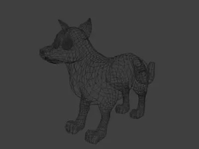 Dog Cartoon Low-poly 3D model purchase