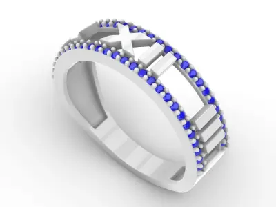 Jewelry Diamond Ring Model RG20 Free 3D print model