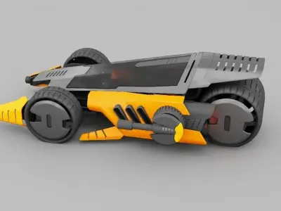 sci-fi vehicle 3D model