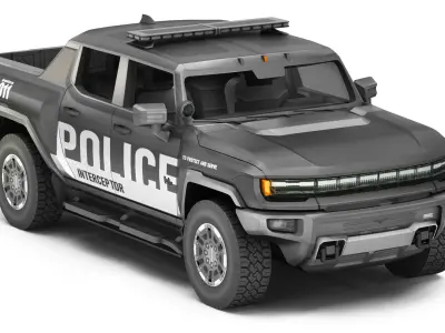 Car Police 8 Low-poly 3D model