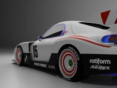 Mazda RX7 Low-poly 3D model