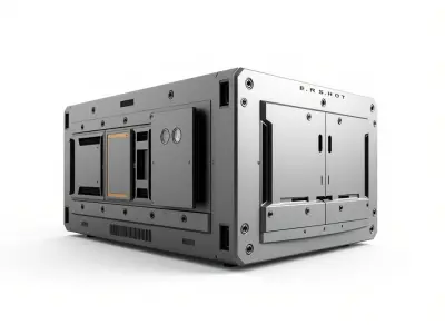 Astro Engineering Bulkhead Module Pack with Graphite Panels Low-poly 3D model