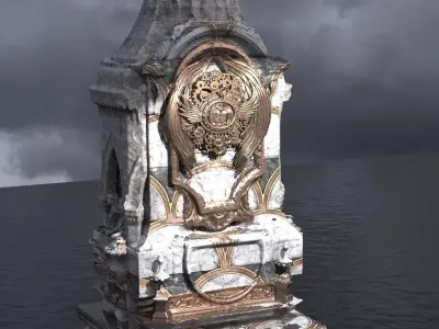 Steampunk Medieval Tower 7 3D model
