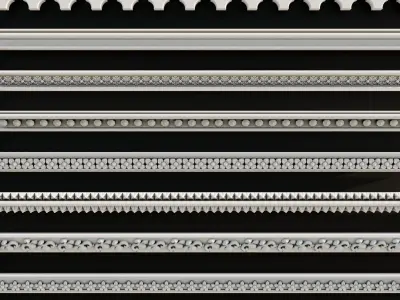 Ornament Pack Vol 11 - Gothic Floral 3D model