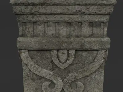 Collection Column stone 3D model
