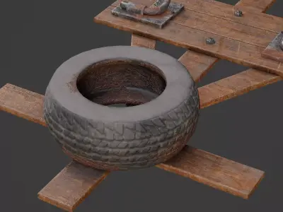 Reactive Target Game Ready Model Low-poly 3D model