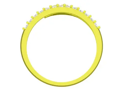 Luxury Open Band Floral Pave Ring 3D Model 4358 3D print model