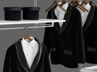 Coats For Shop And Wardrobe 3D model