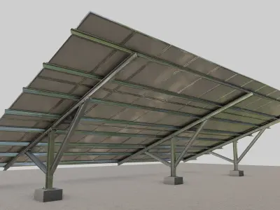 Solar Panel Steel Construction Type 19 3D model