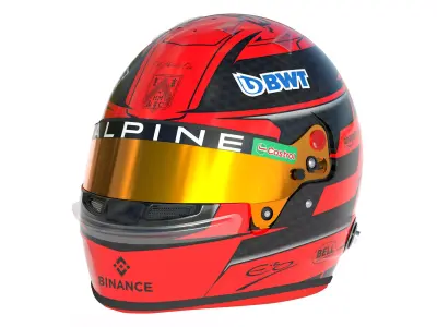 F1 Esteban Ocon Helmet 2024 3D model