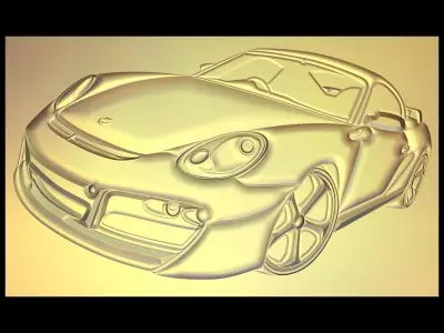 Porsche Suitable for embossing Hot Foil Technique 3D model