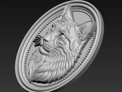 Cat Head A82 3D print model