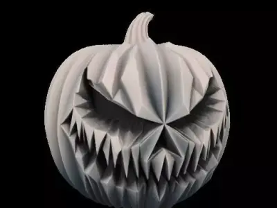 Scary Halloween Pumpkin Face 3D print model