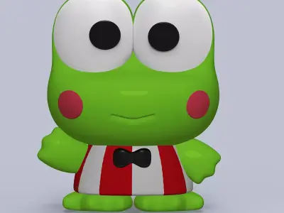 Kerokerokeroppi Sanrio Low-poly 3D model