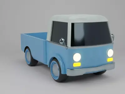 Pick Up 3D Illustration Low-poly 3D model