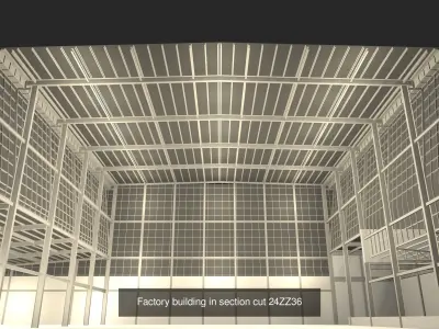 Factory buildings in structure 3D Model Collection