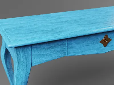 Blue Console Table 3D model