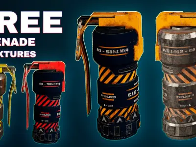 Free Grenade 02 - Sci-Fi Game Asset Free low-poly 3D model
